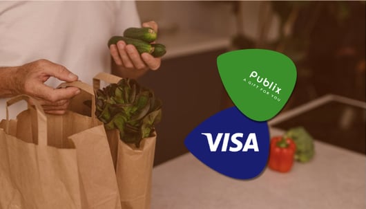 Publix and Visa gift cards, textable in seconds.