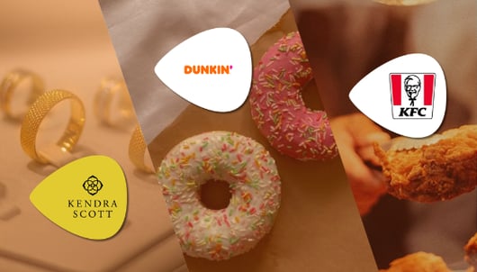 Dunkin, KFC and Kendra Scott gift cards.