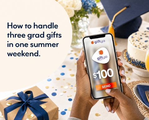 Texting three grad gifts in one summer weekend