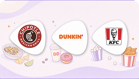 Foodie and entertainment gift cards — Chipotle, Dunkin', Fandango