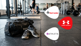 Athletic brands — Foot Locker and Under Armour, textable via GiftYa