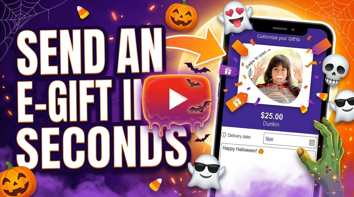 Send an e-gift in seconds. Watch how easy it is to send a GiftYa.